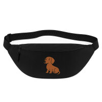 Bauchtasche Kurzhaar Dackel Dachshund Comic 2,5 Liter Black