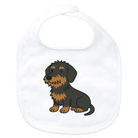 Baby Lätzchen Rauhaar Dackel Sausage Dog Comic...