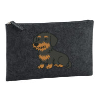 Kulturbeutel Rauhaar Dackel Sausage Dog Comic 1 Liter...