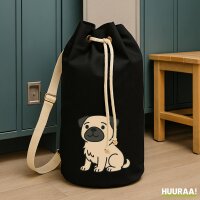 Seesack Mops Pug Comic 20 Liter Black