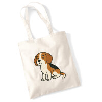 Jutebeutel Beagle Comic Beagie 10 Liter