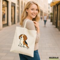 Jutebeutel Beagle Comic Beagie 10 Liter