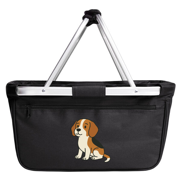Einkaufskorb faltbar Beagle Comic Beagie 20 Liter Black