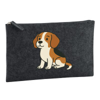 Kulturbeutel Beagle Comic Beagie 1 Liter Charcoal