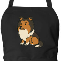 Schürze Shetland Sheepdog Comic Sheltie mit Taschen