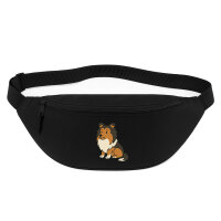 Bauchtasche Shetland Sheepdog Comic Sheltie 2,5 Liter Black
