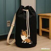 Seesack Shetland Sheepdog Comic Sheltie 20 Liter Black