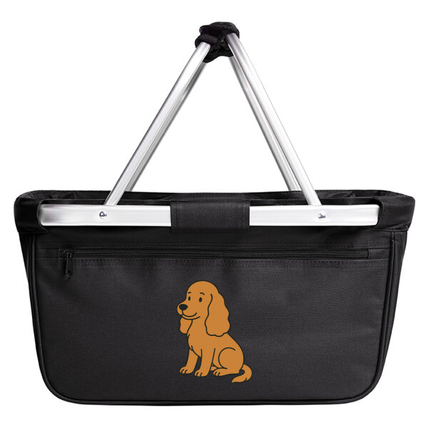 Einkaufskorb faltbar Cocker Spaniel Comic Cockie 20 Liter Black