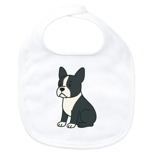 Baby Lätzchen Boston Terrier Comic Bostonie Klettverschluss