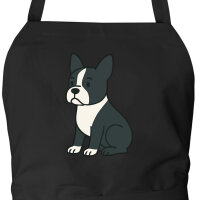 Sch&uuml;rze Boston Terrier Comic Bostonie mit Taschen