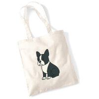 Jutebeutel Boston Terrier Comic Bostonie 10 Liter