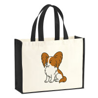 Jutetasche Papillon Comic Papi 21 Liter Black