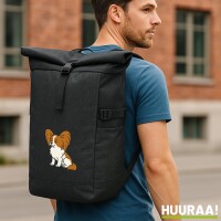 Kurierrucksack Papillon Comic Papi 30-44 Liter Black Melange