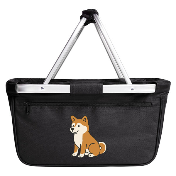 Einkaufskorb faltbar Akita Inu Comic Akita 20 Liter Black