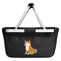 Einkaufskorb faltbar Akita Inu Comic Akita 20 Liter Black