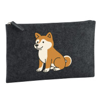 Kulturbeutel Akita Inu Comic Akita 1 Liter Charcoal