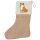 Weihnachtsstrumpf Akita Inu Comic Akita Beige Jute