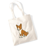Jutebeutel Basenji Comic Basi 10 Liter
