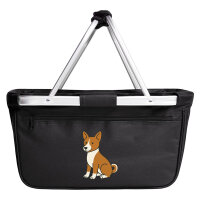 Einkaufskorb faltbar Basenji Comic Basi 20 Liter Black