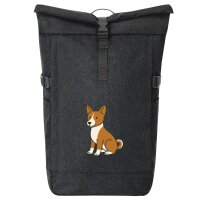 Kurierrucksack Basenji Comic Basi 30-44 Liter Black Melange