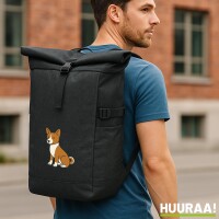 Kurierrucksack Basenji Comic Basi 30-44 Liter Black Melange