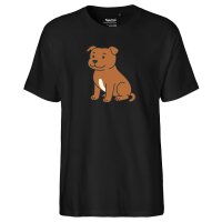 Herren T-Shirt Staffordshire Bullterrier Comic Staffi