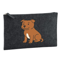 Kulturbeutel Staffordshire Bullterrier Comic Staffi 1...