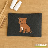 Kulturbeutel Staffordshire Bullterrier Comic Staffi 1...