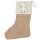 Weihnachtsstrumpf Bichon Frisé Comic Bichie Beige Jute