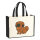 Jutetasche Pekingese Comic Peki 21 Liter Black