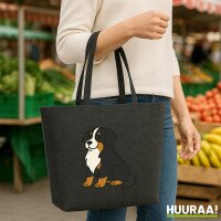 Filz Shopper Berner Sennenhund Comic Berner 22 Liter