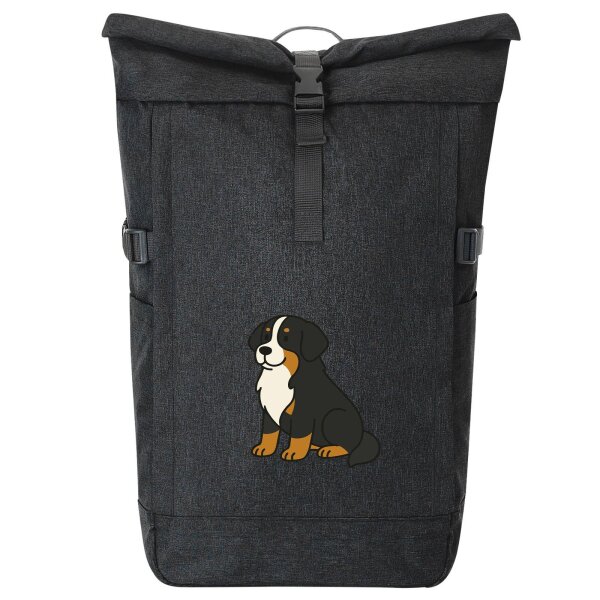 Kurierrucksack Berner Sennenhund Comic Berner 30-44 Liter Black Melange