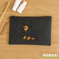 Kulturbeutel Hovawart Comic Hovi 1 Liter Charcoal