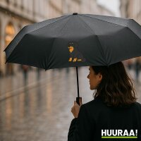 Regenschirm Hovawart Comic Hovi 98cm Schwarz