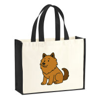 Jutetasche Eurasier Comic Euri 21 Liter Black