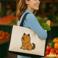 Jutetasche Eurasier Comic Euri 21 Liter Black