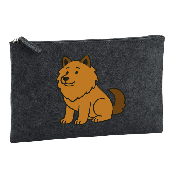 Kulturbeutel Eurasier Comic Euri 1 Liter Charcoal