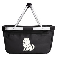 Einkaufskorb faltbar Samojede Comic Samo 20 Liter Black