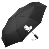 Regenschirm Samojede Comic Samo 98cm Schwarz