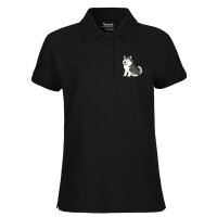 Damen Polo Shirt Alaskan Malamute Comic Mali