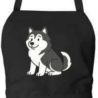 Sch&uuml;rze Alaskan Malamute Comic Mali mit Taschen