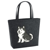 Filz Shopper Alaskan Malamute Comic Mali 22 Liter