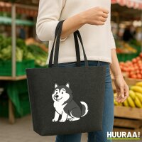 Filz Shopper Alaskan Malamute Comic Mali 22 Liter