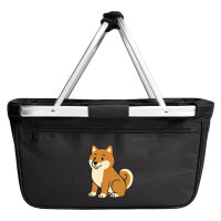 Einkaufskorb faltbar Shiba Inu Comic Shibi 20 Liter Black