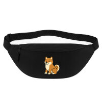 Bauchtasche Shiba Inu Comic Shibi 2,5 Liter Black
