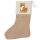 Weihnachtsstrumpf Shiba Inu Comic Shibi Beige Jute