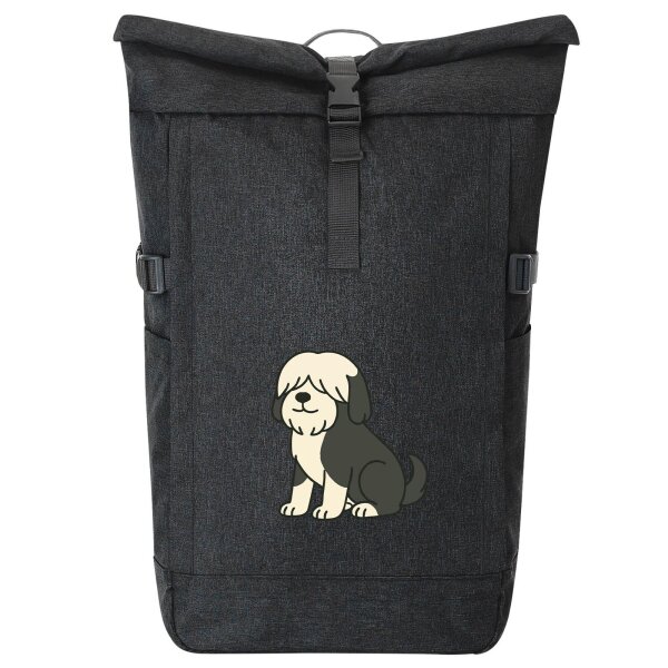 Kurierrucksack Tibet Terrier Comic Tibi 30-44 Liter Black Melange