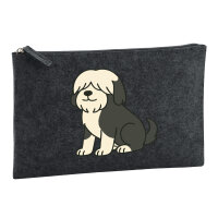 Kulturbeutel Tibet Terrier Comic Tibi 1 Liter Charcoal