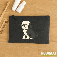 Kulturbeutel Tibet Terrier Comic Tibi 1 Liter Charcoal