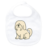 Baby Lätzchen Lhasa Apso Comic Lhasie Klettverschluss
